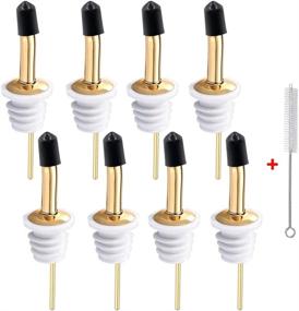 img 4 attached to 🍾 SuproBarware Liquor Bottle Pourers - Premium Stainless Steel Pour Spouts with Cleaning Brush, Non-Corrosive Metal Alcohol Pouring Tubes for Bars, Clubs, Restaurants & Home Use (Gold)