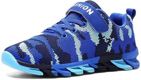 img 4 attached to 👟 KUNWFNIX Lightweight Breathable Sneakers: Athletic Shoes for Boys and Girls (5-14 Years Old)