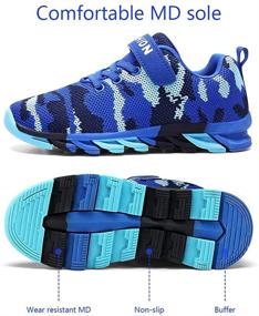 img 2 attached to 👟 KUNWFNIX Lightweight Breathable Sneakers: Athletic Shoes for Boys and Girls (5-14 Years Old)