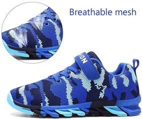 img 3 attached to 👟 KUNWFNIX Lightweight Breathable Sneakers: Athletic Shoes for Boys and Girls (5-14 Years Old)