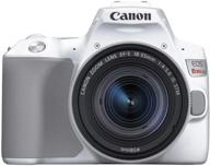 📷 canon eos rebel sl3 digital slr camera with ef-s 18-55mm lens kit: enhanced features & wi-fi connectivity in white logo