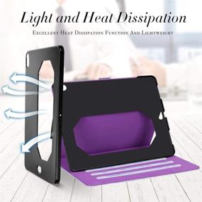 img 1 attached to 📱 FYY New Apple iPad Pro 12.9 inch 3rd Generation 2018 Case - Premium Leather Case with Apple Pencil Charging Support, Auto Sleep/Wake Feature - Purple