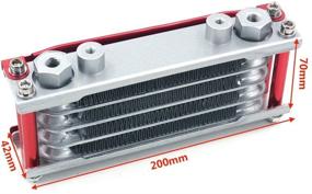 img 3 attached to 🛢️ Red Engine Oil Cooling Kit for Pit Dirt Bikes - Universal Motorcycle Oil Cooler Radiator Set, suitable for 70/110/125/140cc Motorbikes