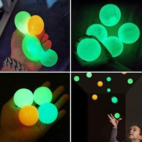 img 3 attached to 🌟 Luminescent Stress Balls Set: Sticky Balls for Wall Fun, Stress Relief Squishy Toys for Kids & Adults with ADHD, OCD, Anxiety – Pack of 8