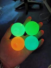 img 2 attached to 🌟 Luminescent Stress Balls Set: Sticky Balls for Wall Fun, Stress Relief Squishy Toys for Kids & Adults with ADHD, OCD, Anxiety – Pack of 8