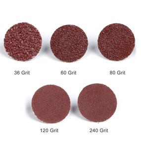 img 2 attached to VÉZAAR 50PCS 1 inch Roll Lock Sanding Discs in Assorted Grits - Quick Change Die Grinder Accessories with 1/4 Dia Arbor