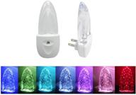 🌈 enhance your space with a multicolor led night light 4 pack bubble pattern – dusk to dawn sensor, rotating 8 colors: perfect for bedroom, kids room, bathroom логотип