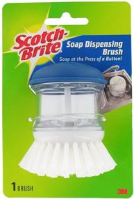img 1 attached to 🧽 3M Plastic Dish Brush with 4 in. Width - Scotch-Brite