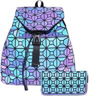 eco-friendly hotone geometric luminous holographic women's handbags & wallets: a shimmering wallet collection! logo