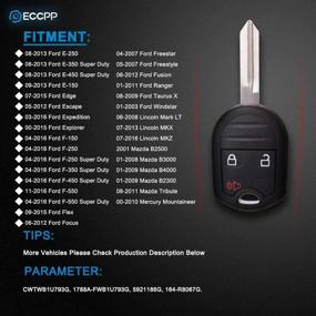 img 3 attached to 🔑 ECCPP 1X Keyless Entry Remote Car Key Fob Replacement for 2012 Ford Lincoln Mazda Mercury F150