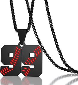 img 3 attached to Stainless Steel Baseball Necklace for Boys - Inspiring Baseball Jewelry