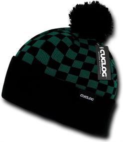 img 1 attached to Cuglog Changbai Checker Beanie Black Outdoor Recreation