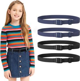 img 4 attached to JASGOOD Adjustable Elastic Children Toddlers Boys' Accessories ~ Belts