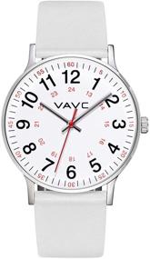 img 4 attached to VAVC Medical Doctors Students Leather Women's Watches