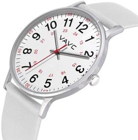 img 3 attached to VAVC Medical Doctors Students Leather Women's Watches