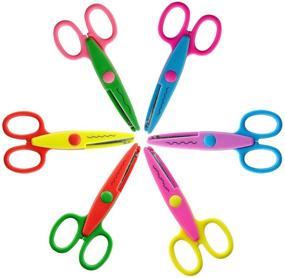 img 3 attached to 🎨 Vibrant Honbay Pack of 6 Assorted Colors Kids Smart Paper Edger Scissors: Perfect for Teachers, Students, Crafts, Scrapbooking, DIY Photos, Album, Decorative Projects!