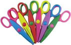 img 4 attached to 🎨 Vibrant Honbay Pack of 6 Assorted Colors Kids Smart Paper Edger Scissors: Perfect for Teachers, Students, Crafts, Scrapbooking, DIY Photos, Album, Decorative Projects!