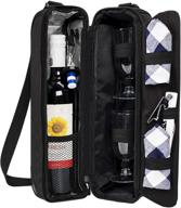 🍷 allcamp wine tote bag with cooler compartment - picnic set with two sets of tableware for improved seo logo