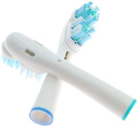 img 2 attached to 🪥 Pack of 4 Double Clean Replacement Brush Heads - Compatible with Braun Oral-B Dual Clean Electric Toothbrush