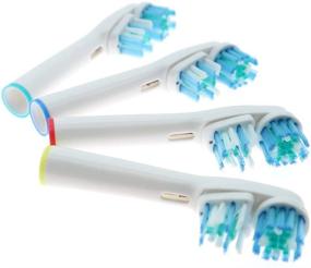 img 3 attached to 🪥 Pack of 4 Double Clean Replacement Brush Heads - Compatible with Braun Oral-B Dual Clean Electric Toothbrush