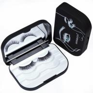 👁️ custom eyelash box with mirror - strip lash organizer and storage, plastic lash case for false eyelashes, makeup storage solution logo