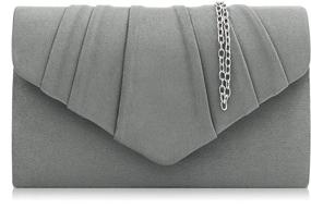 img 4 attached to 👛 Milisente Pleated Envelope Clutch: Chic Women's Handbag & Wallet Combo in Clutches & Evening Bags