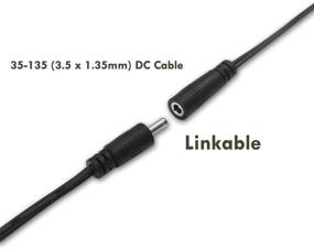 img 1 attached to 🔌 Lvyinyin Dimmable LED Puck Lights Extension Cable: 5ft 35-135 DC Connector | Linkable Strip Kit, 5 Packs | Under Cabinet Lighting, Black Cord