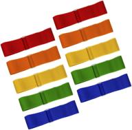 10 pcs colorful 3 legged race bands: durable elastic tie rope for kids and adults, perfect for outdoor fun! logo