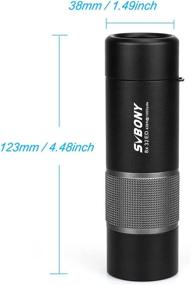 img 3 attached to 🔭 SVBONY SV36 Pocket Monocular: ED Glass Mini Monoculars for Hunting, Camping, and Surveillance (8x32)