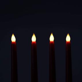 img 3 attached to 🕯️ Flameless Taper Candles with Timer, Remote Control, and Batteries Included - Set of 4