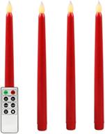 🕯️ flameless taper candles with timer, remote control, and batteries included - set of 4 логотип