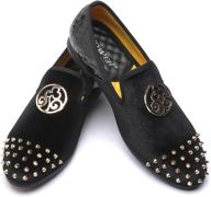 xqwfh leopard loafers leather embroidery men's shoes in loafers & slip-ons logo