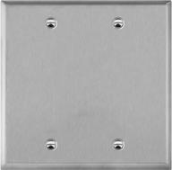 🔳 enerlites stainless steel wall plate: blank, corrosion resistant cover for unused outlets & light switches logo