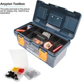 img 2 attached to 🔧 Anyyion 17-inch Tool Box with Removable Tray - Blue: Versatile & Convenient for Organizing Small Parts!