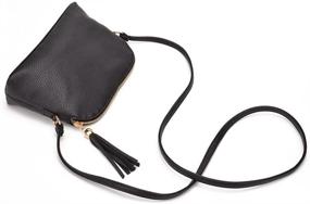 img 3 attached to Женская повседневная маленькая сумочка из мягкой искусственной кожи Jiaruo с дизайном кисточки - стильные сумочки