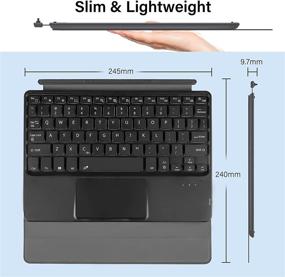 img 3 attached to 💻 Black Bluetooth Keyboard with 7-Color Backlight for Surface Go 1/2 - Upgraded Version 2020