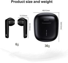 img 3 attached to 🎧 Беспроводные наушники Naenka Lite: TWS Bluetooth 5.0 с чипом Qualcomm, защита от воды IPX5 и микрофон