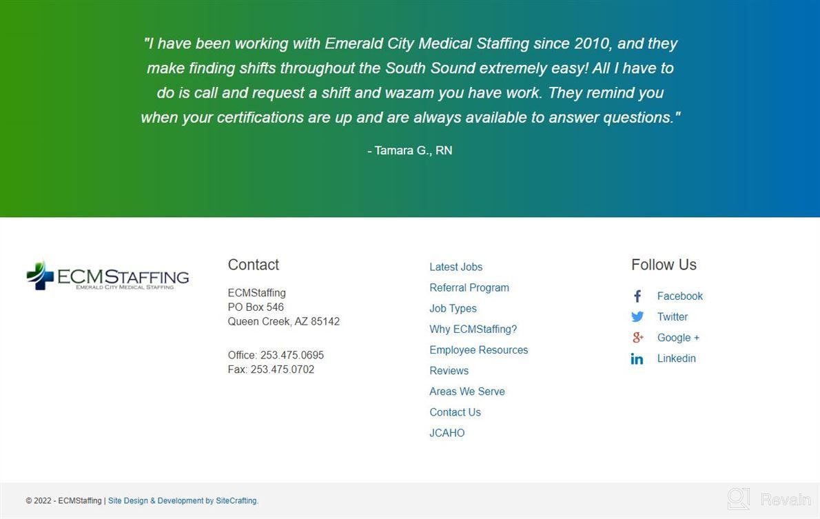img 1 attached to ECMStaffing review by Jaleel Pruitt