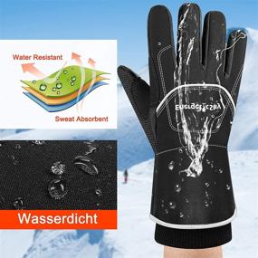 img 1 attached to Thermal Touchscreen Winter Gloves - Windproof 🧤 & Warm for Running, Cycling, and Outdoor Activities