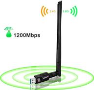 🖧 1200mbps usb 3.0 wifi adapter with 5dbi antenna for pc desktop laptop mac - dual band 2.4g/5g 802.11ac, supports windows 10/8/8.1/7/vista/xp/2000 & mac10.6-10.15 logo