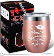 🎓 2021 funny graduation gifts: master your degree with this stainless steel wine tumbler set! логотип