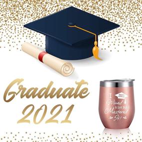 img 2 attached to 🎓 2021 Funny Graduation Gifts: Master Your Degree with this Stainless Steel Wine Tumbler Set!