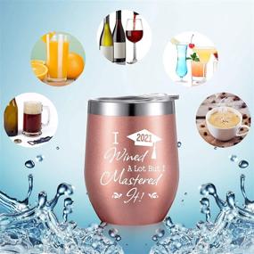 img 1 attached to 🎓 2021 Funny Graduation Gifts: Master Your Degree with this Stainless Steel Wine Tumbler Set!