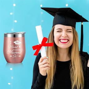 img 3 attached to 🎓 2021 Funny Graduation Gifts: Master Your Degree with this Stainless Steel Wine Tumbler Set!