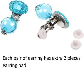 img 3 attached to 👑 Hicarer Pretend Play Princess Jewelry Dress Up Earrings - Enhance Your Child's Pretend Play Experience