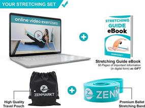 img 1 attached to 🩴 Zenmarkt Stretch Bands: Enhance Flexibility for Dancers and Gymnasts - Perfect for Dance, Ballet, Gymnastics, Cheerleading, Pilates Training - Includes Ballet Barre E-Book