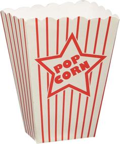 img 1 attached to 🍿 Beistle Red and White Stripe Popcorn Paper Boxes - Set of 8 for Enhanced SEO