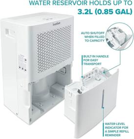 img 1 attached to 🌧️ Ivation 3,000 Sq. Ft Energy Star Dehumidifier: Efficient De-humidifier for Large Rooms and Basements with Continuous Drain Hose, Humidity Control, Auto Shutoff and Restart