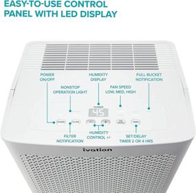 img 3 attached to 🌧️ Ivation 3,000 Sq. Ft Energy Star Dehumidifier: Efficient De-humidifier for Large Rooms and Basements with Continuous Drain Hose, Humidity Control, Auto Shutoff and Restart
