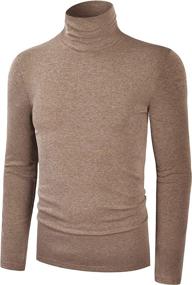 img 3 attached to TAPULCO Men's Knitted Turtleneck Pullover - Long Sleeve, Slim Fit, Soft & Comfy Casual T-Shirt